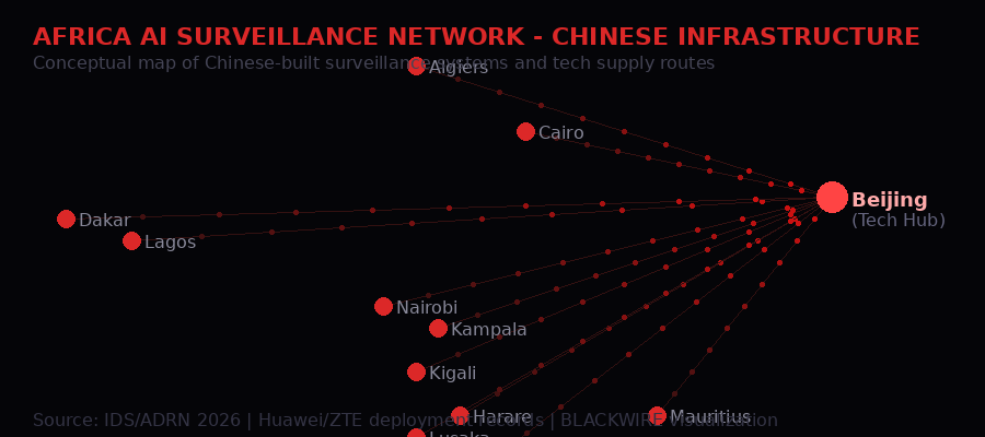 Network map of Chinese surveillance infrastructure