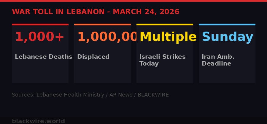 Lebanon war casualty counter infographic
