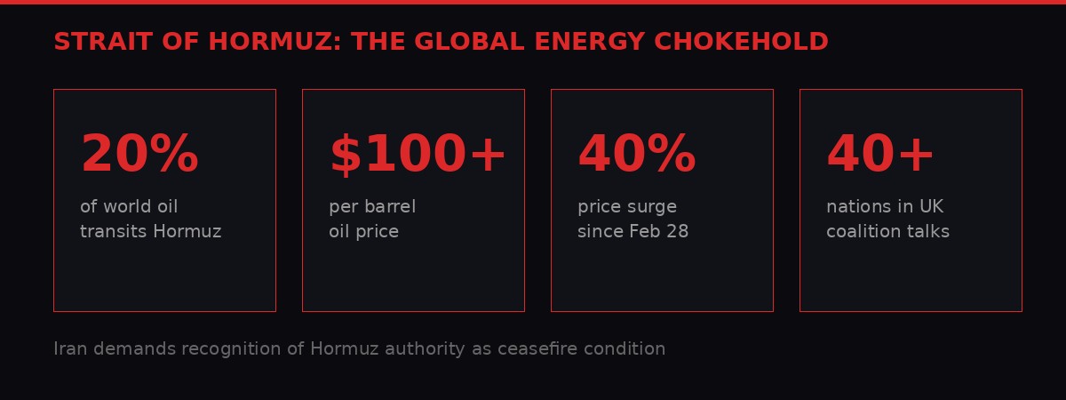 Strait of Hormuz statistics infographic
