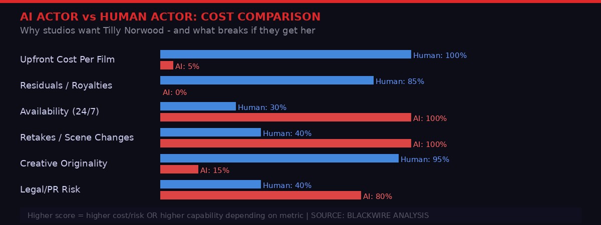 AI actor vs human actor economics