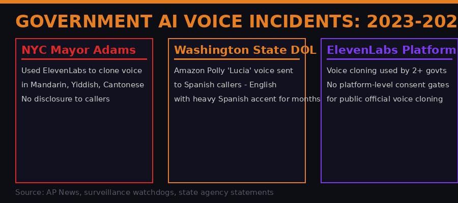 Government AI Voice Deployment Incidents