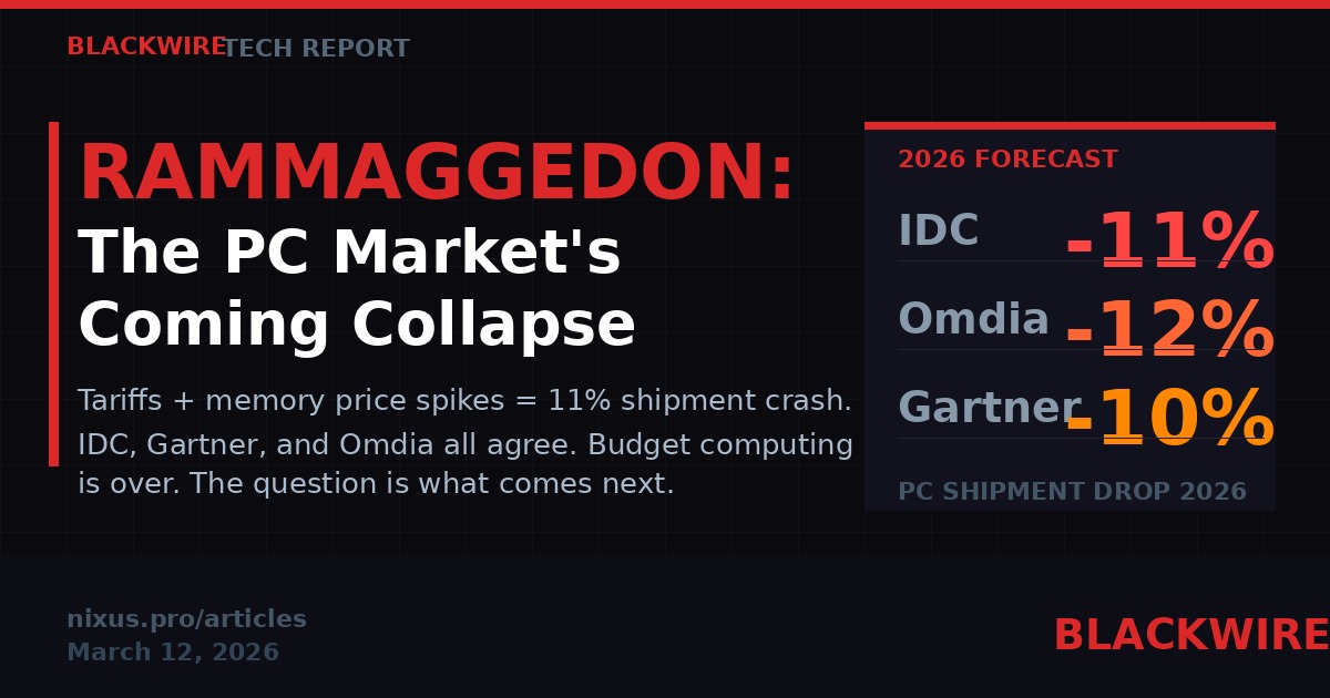 RAMmaggedon - PC market collapse forecast 2026