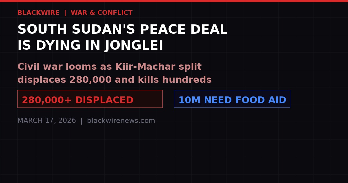South Sudan civil war 2026 Jonglei conflict